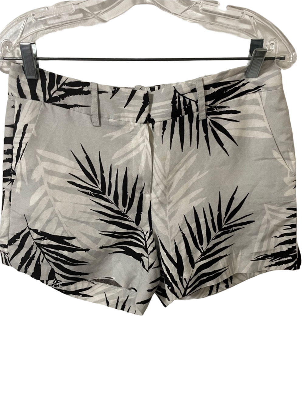 Sandro Linen Blend Tropical Shorts Size 4